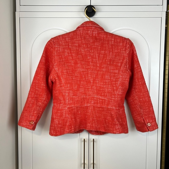 Banana Republic Women's Tweed 3/4 sleeve Blazer - Burnt Orange - Picture 3 of 9